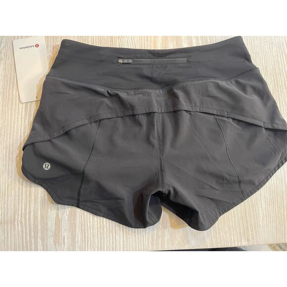 NWT Lululemon Speed Up Mid-Rise Short 4" Black Sz 6 Run Walk Workout Fully Lined - Picture 8 of 10